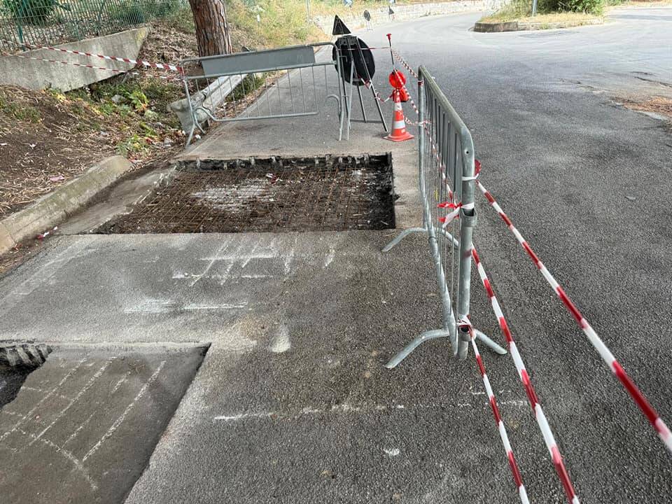 Lavori di manutenzione della  strada di via dietro Castello e pedonale Rocca