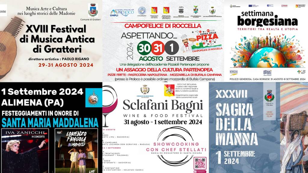 eventi del weekend dal 30 agosto al 1 settembre